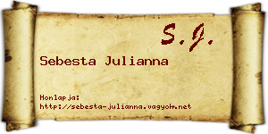 Sebesta Julianna névjegykártya