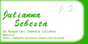 julianna sebesta business card